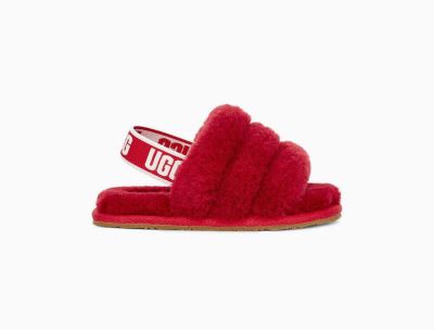 UGG Fluff Yeah Slides for Big Kids - Ribbon Red India